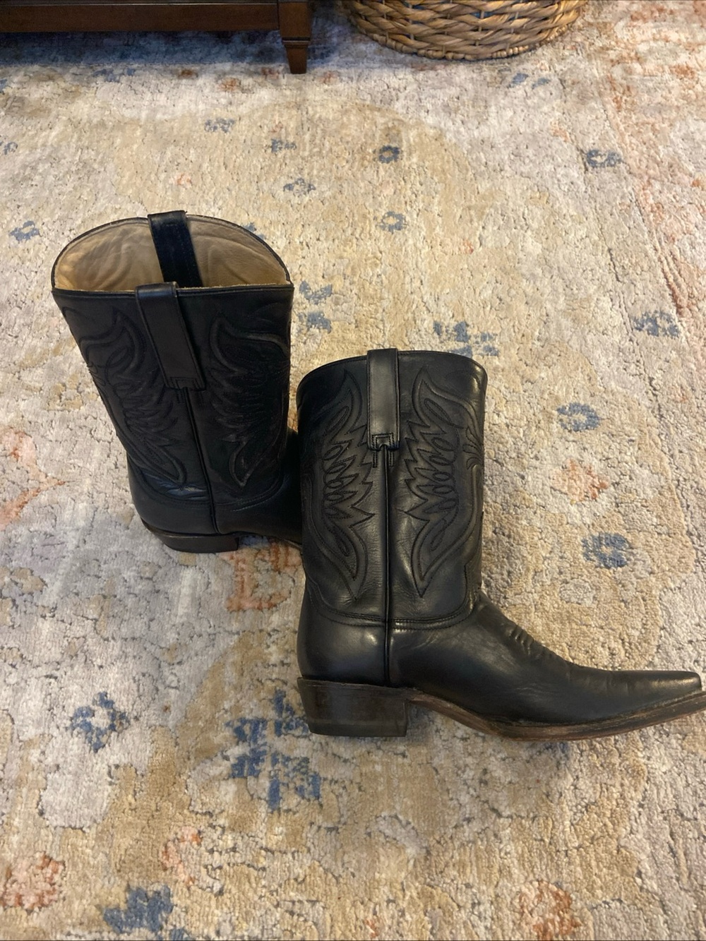 Stetson Mens Tate Western Boot 8.5 - Snip Toe - 12-021-6110-0339 BL Cowboy